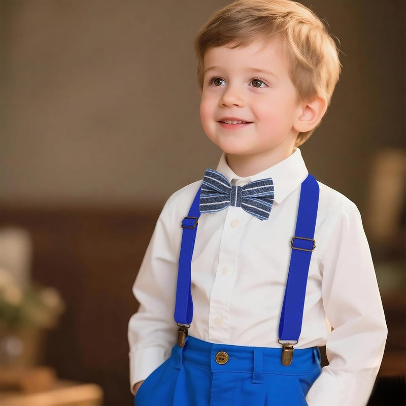 mifengda Boys Suspenders and Bow Tie Set Kids Suspenders and Pre-Tied Bow Tie Adjustable Toddler Baby for Kids Wedding Party - Image 3